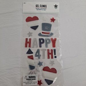 4th Of July Celebration Gel Clings Window Decorations
